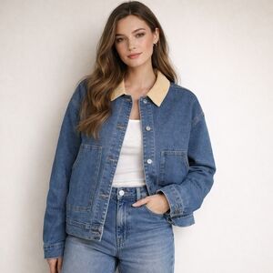 Sanctuary Denim Barn Jacket Jean Chore Jacket Womens XL NWT